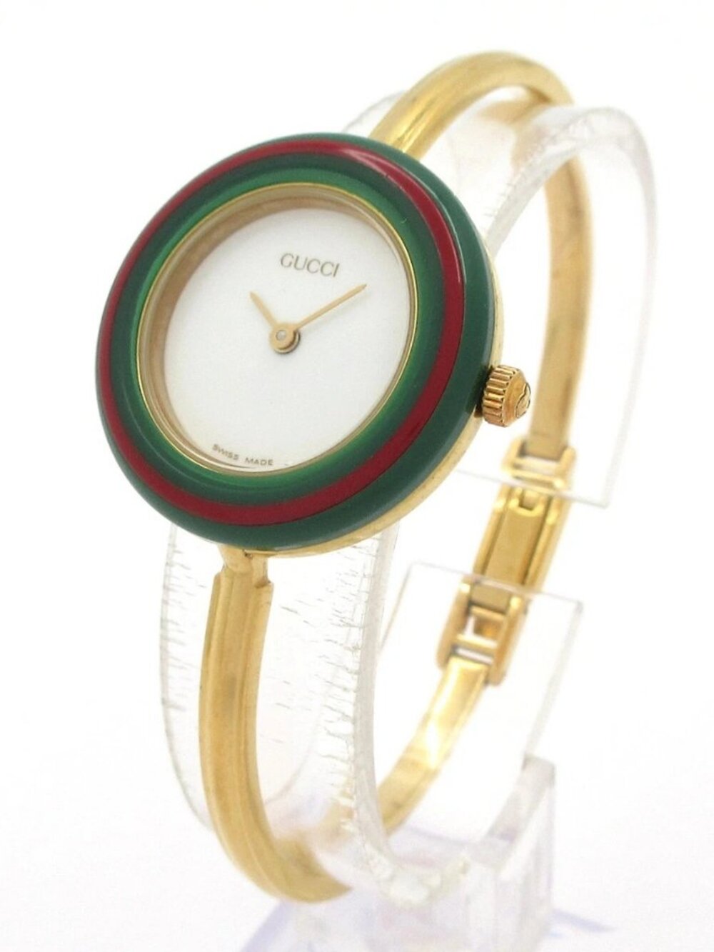GUCCI Bezel Watch 11/12 0****** Gold Women's Wrist Watch